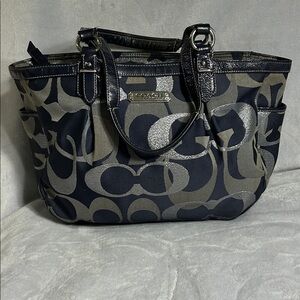 Coach D1260-F19664 Blue and Gray Tote Bag